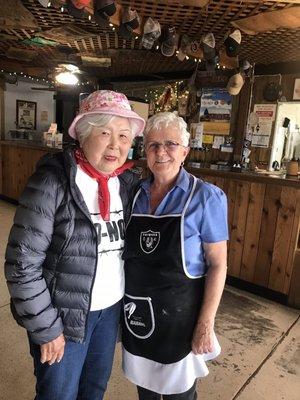 Grandma in her Raiders apron