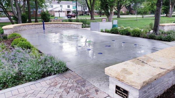 Splash pad.