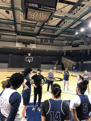 In season RPR coaching with the UCI women's basketball team