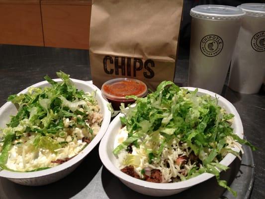 Our meals! I am in love with burrito bowls!!