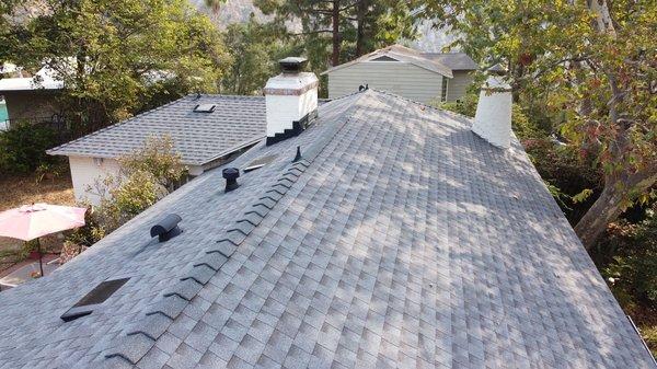 Freshly installed roof