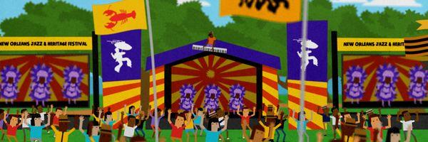 Lineup announcement animation for New Orleans Jazz Fest.