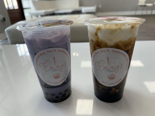 Taro Milk Tea, Emmy's Signature Oolong Milk Tea