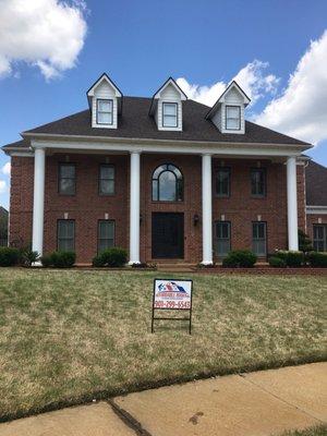 Another amazing job our crew did on this large executive home in Collierville.