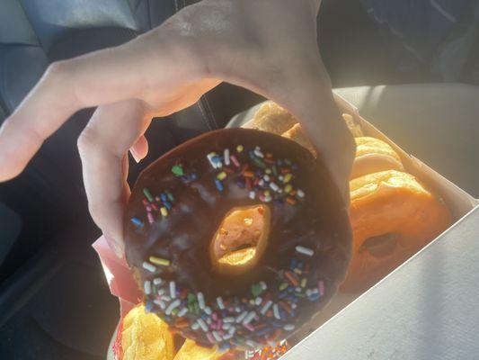 Chocolate sprinkle doughnut