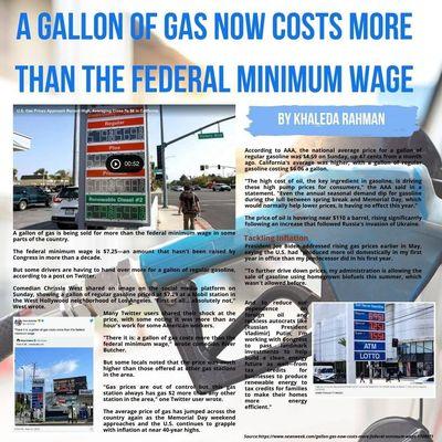 A Gallon of Gas Now Costs More Than the Federal Minimum Wage