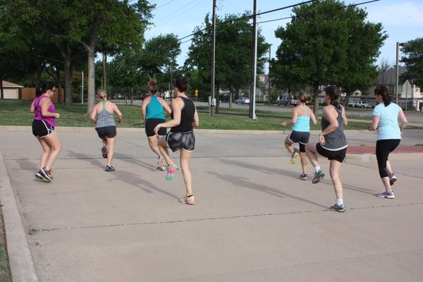 The Girls' group doing a little cardio!