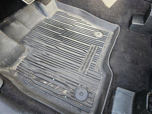 Dirty floor mats