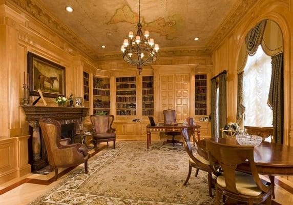 Luxury Home Library-Haleh Design, Inc.