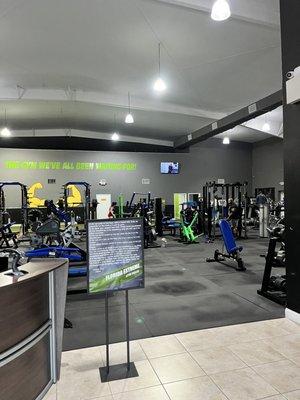 Right side of the gym