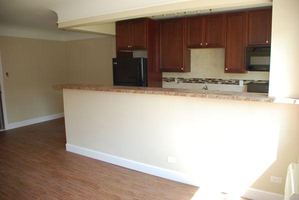 Kitchen of 2 bed / 1 bath at Cherry Street Apts