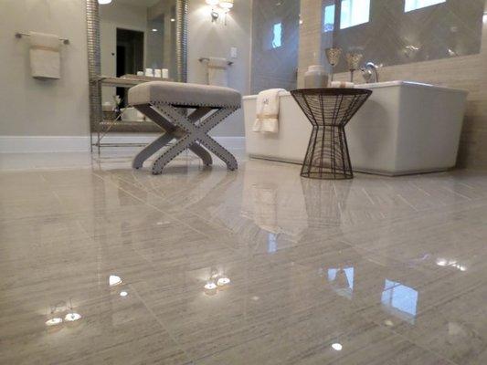 Amazing Tile Installed in this Contemporary Bathroom