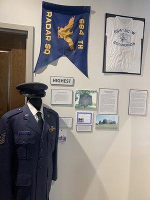 Memorabilia from Air Force radar station, on the highest point during the Cold War.