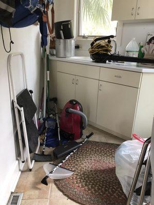 This is the condition we found the laundry room in.