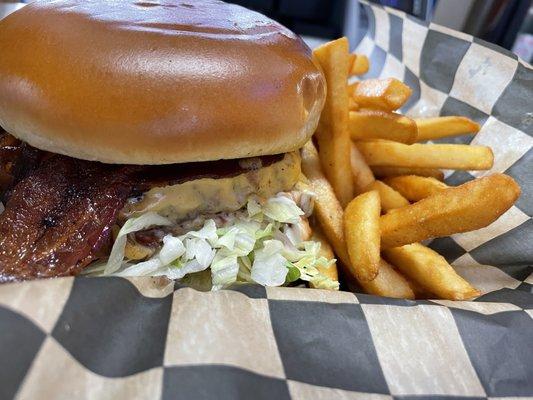 Best burger and fries.