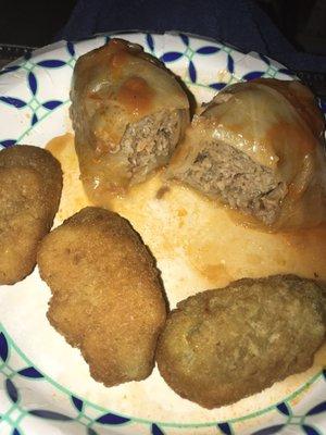 Poppers & cabbage roll.