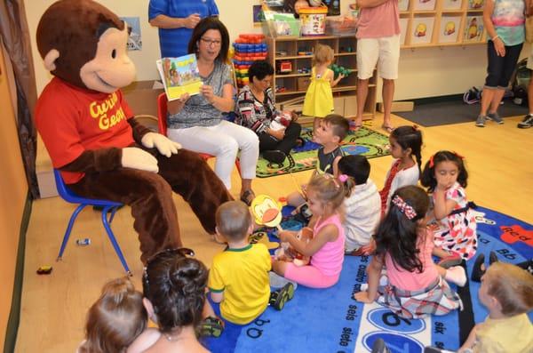 Reading is fun when you are reading with Curious George. At Kiddie Academy, we make learning fun.