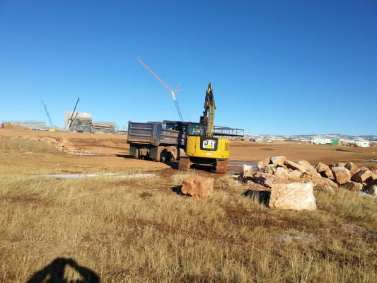 Loading Boulders for a wall