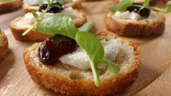 Goat Cheese and Jam Crostini