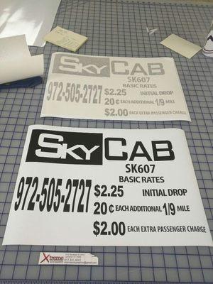 Magnet for Taxi company SkyCab!