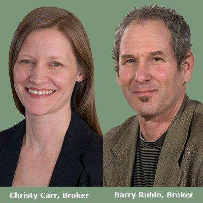 Barry Rubin, Owner/Broker and Christy Carr, Broker