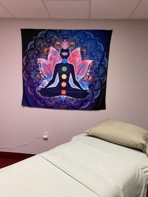 Our Reiki room provides a relaxing environment allowing you the space you need to let go of the outside world.