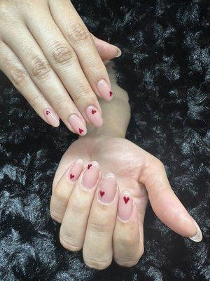 Hard Gel Overlay on Natural Nails