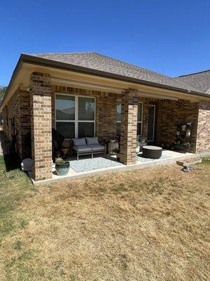 Installation of brick columns