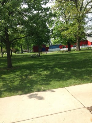 Picnic tables to eat lunch