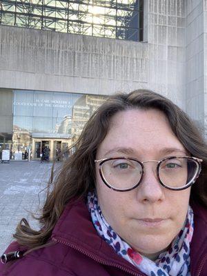 Moltrie Courthouse main entrance (other entrance is labeled "family court" and both entrances are close to Judiciary Square metro stop.