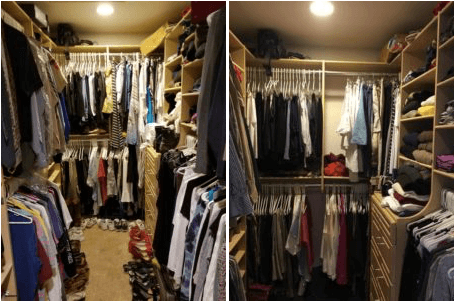 Closet before and after, what a difference!