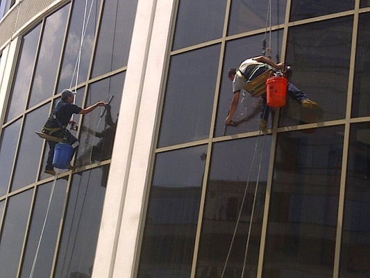 High rise window cleaning