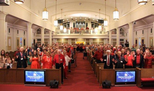 Wearing Red for Pentecost!