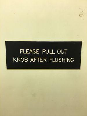 Above Urinal - odd request