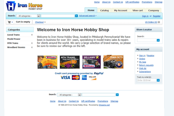 Client Project: Iron Horse Hobby Shop