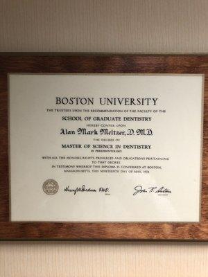 Master of Science in Dentristry in Periodontology - Boston University School of Graduate Dentistry