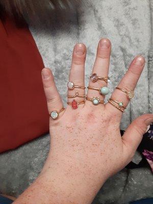 Rings that actually fit me! Want to say I'm size 9 or 10