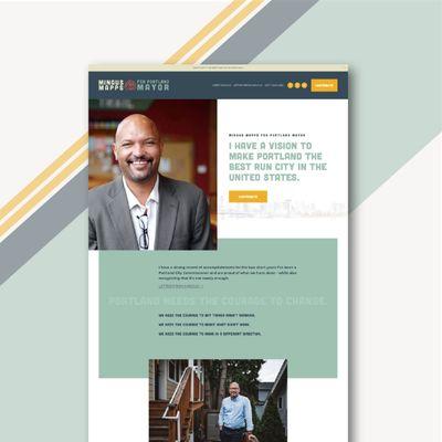 Website for Mingus Mapps, candidate for Portland Mayor