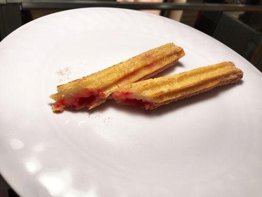 Strawberry filled Churro