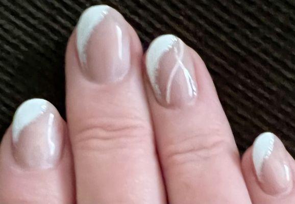 I loved my gel Manicure. It is like an update French manicure with flare.