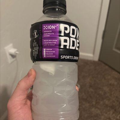 This is the tap water in a purple Powerade bottle. This is what you're paying 1800$ a month for.