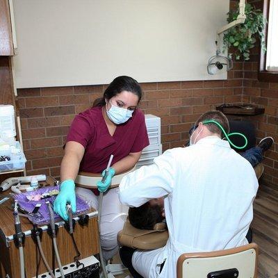 Dr. Windom of Sterling Dental at work