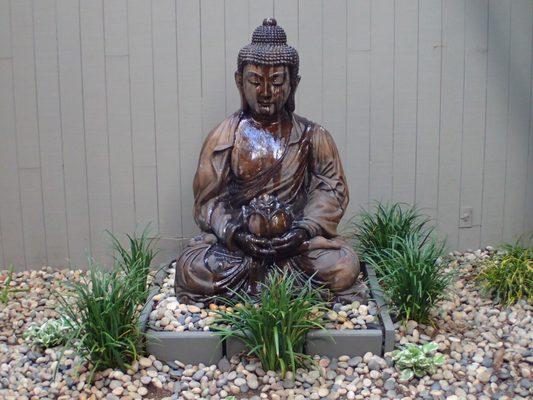 A peaceful welcome, this guy sits right across the hall from the elevator leading up to PH1.