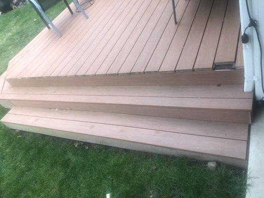 We do not recommend this contractor due to the poor craftsmanship of this deck.