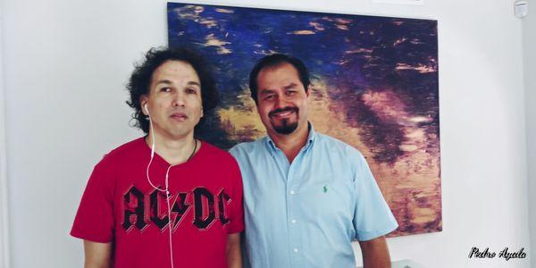 Featured artist Anthony Rivera paints to AC/DC with his bare hands!