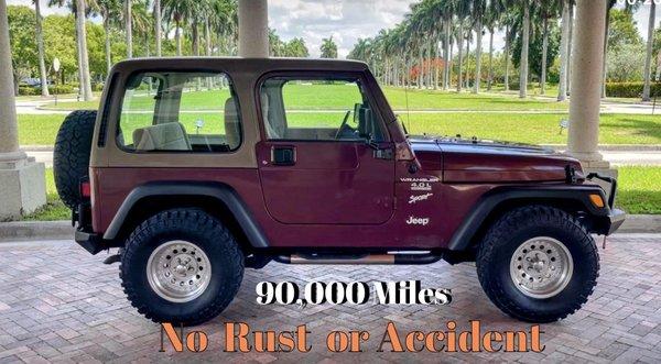 2001 hardtop, jeep wrangler, these are the type of cars we sell