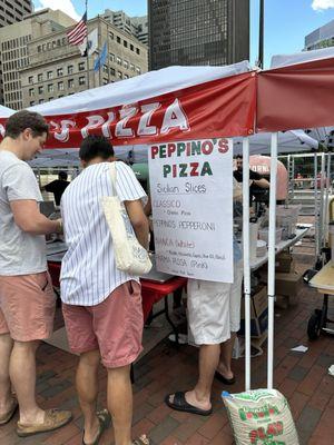 All different types of Pizza. Over 20,000 Pizza Lovers from all over the US jam The Boston Pizza Festival - the largest in the USA June 2023