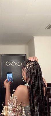 Triangle part braids.