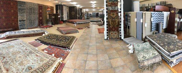 Area Rug Showroom.  Over 600 in stock.