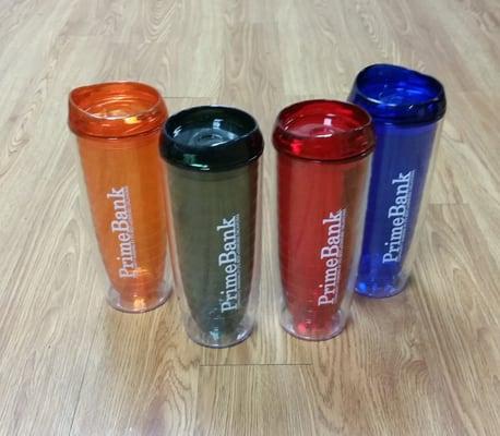 Example of custom drinkware from Promo Print 4 U